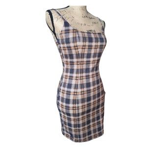 Plaid fall min dress